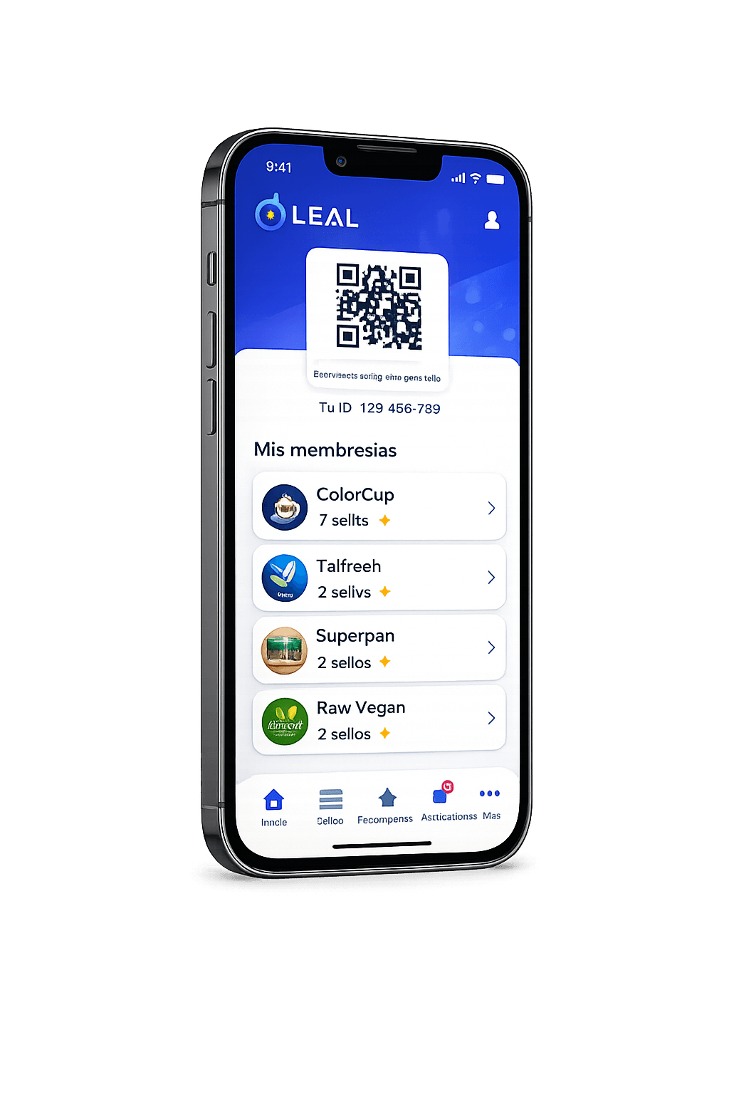 La app Mi LEAL en un teléfono